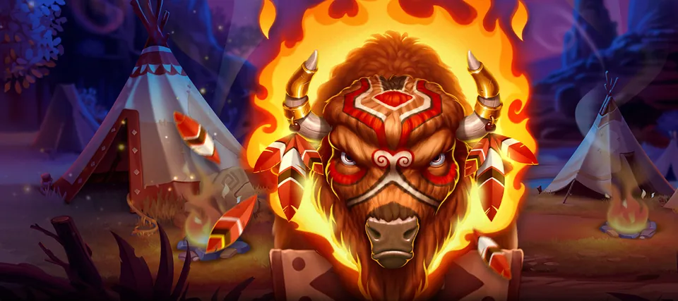 10 Flaming Bisons slot (Push Gaming)