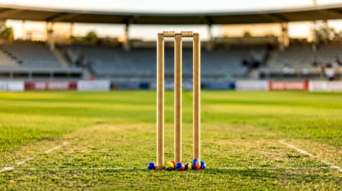 ခရစ်ကက် stumps နှင့် pitch